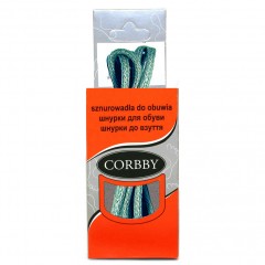 Шнурки для обуви 90см. круглые тонкие с пропиткой (синие) CORBBY арт.corb5216c